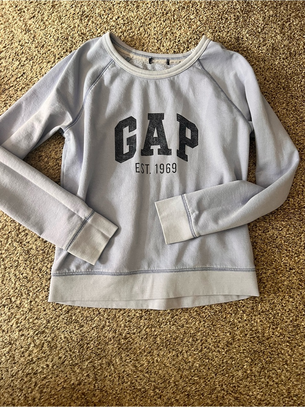 GAP Pastel Lavender Pullover with Front Logo